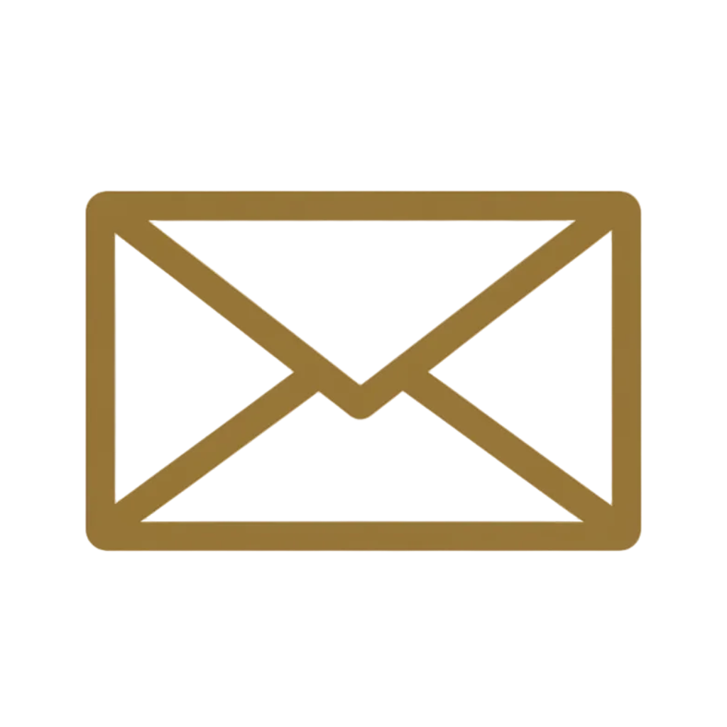 Goldenes E-Mail Icon
